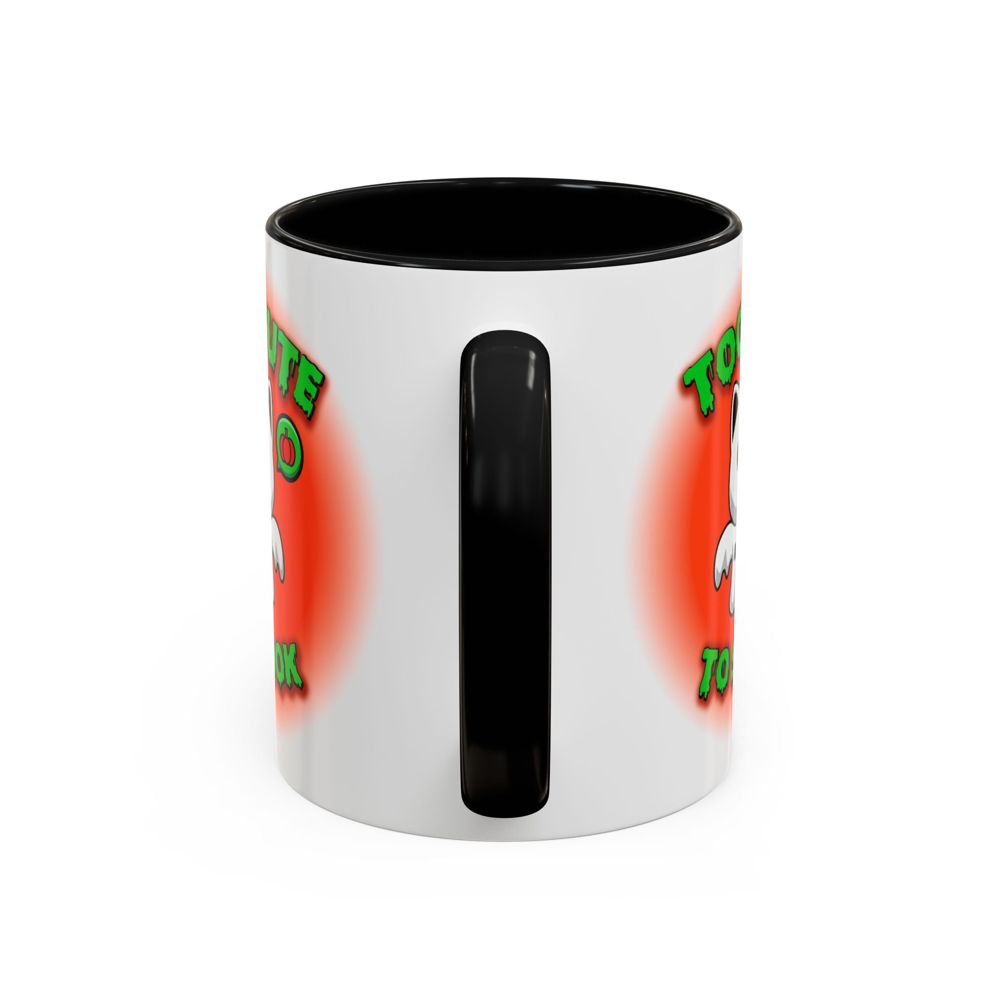 Halloween Accent Mug, Cute Ghost Cat, Too Cute To Spook, Custom Name Gift, Cat Lover Mug, Spooky Season Cup, Orange and White, Pink Handle,
