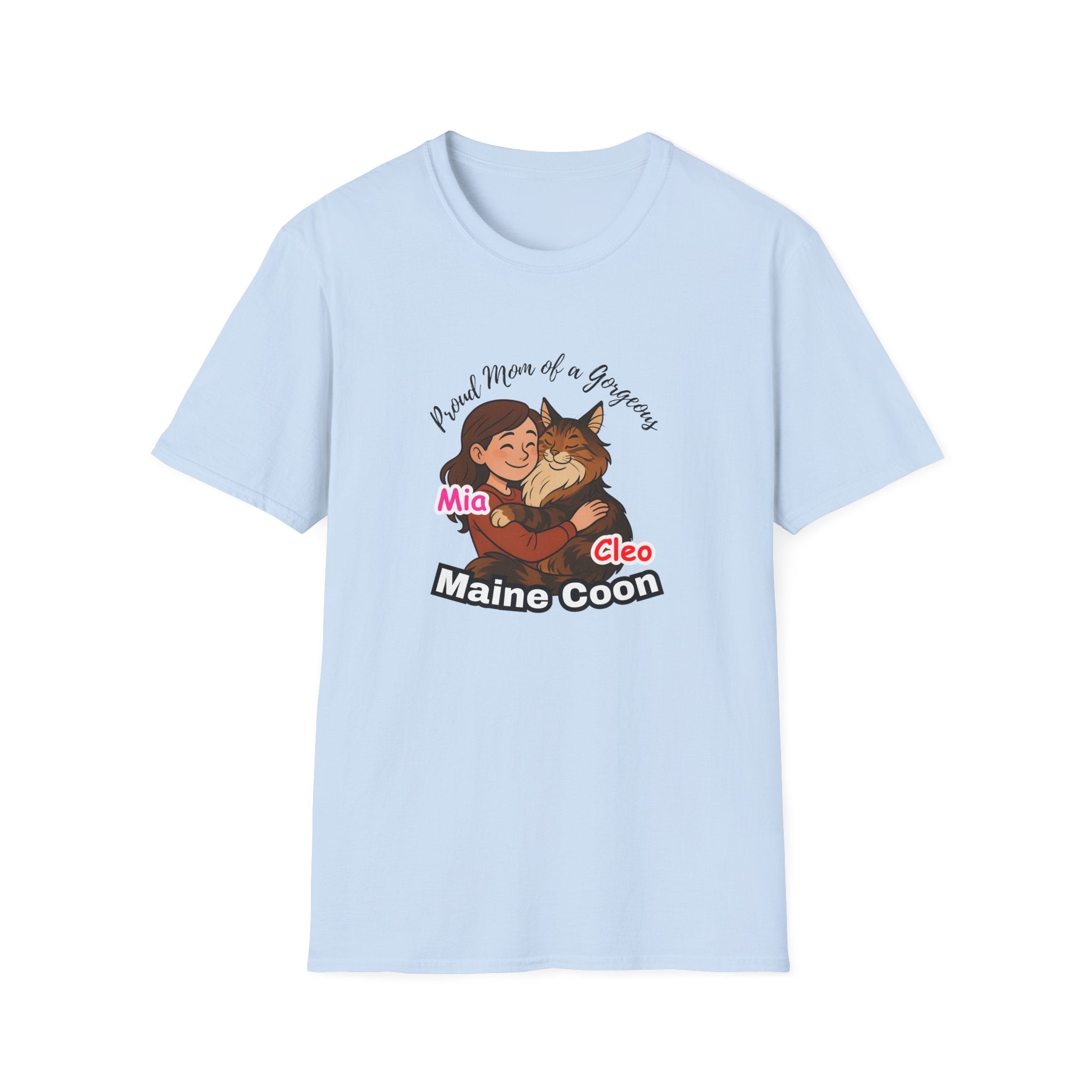 Cute Cat Lover T-Shirt: Perfect for Pet Parents, Gift for Cat Owners, Animal Lovers, Maine Coon Owners, Funny Cat Mom Shirt