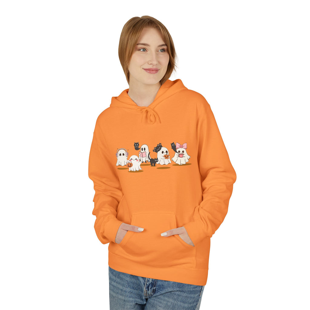 Ghost Reading, Coffee, Music y Cat Sweater, Halloween Sweatshirt for Book Lovers, Teachers y Librarians, Spooky Cute Gift