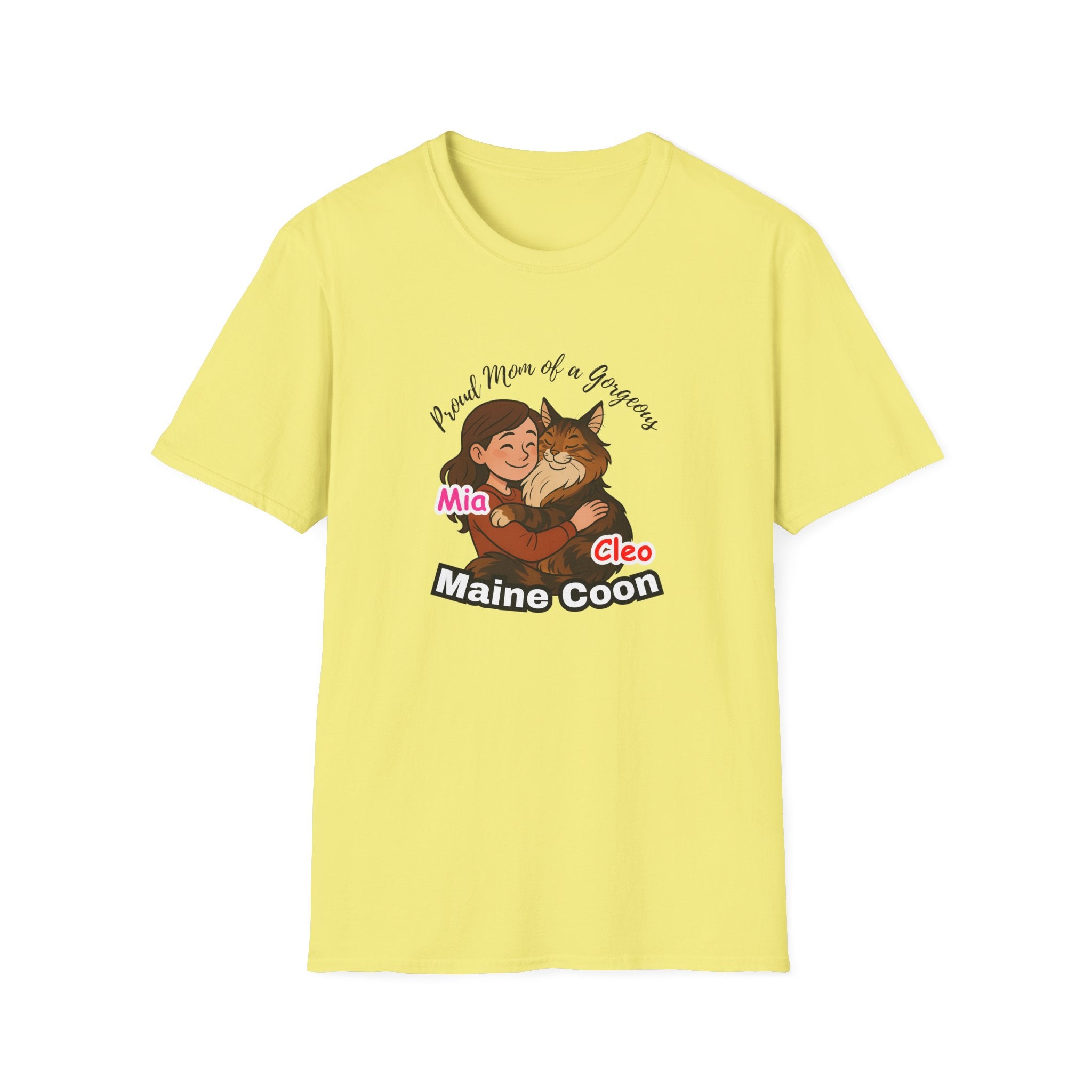Cute Cat Lover T-Shirt: Perfect for Pet Parents, Gift for Cat Owners, Animal Lovers, Maine Coon Owners, Funny Cat Mom Shirt