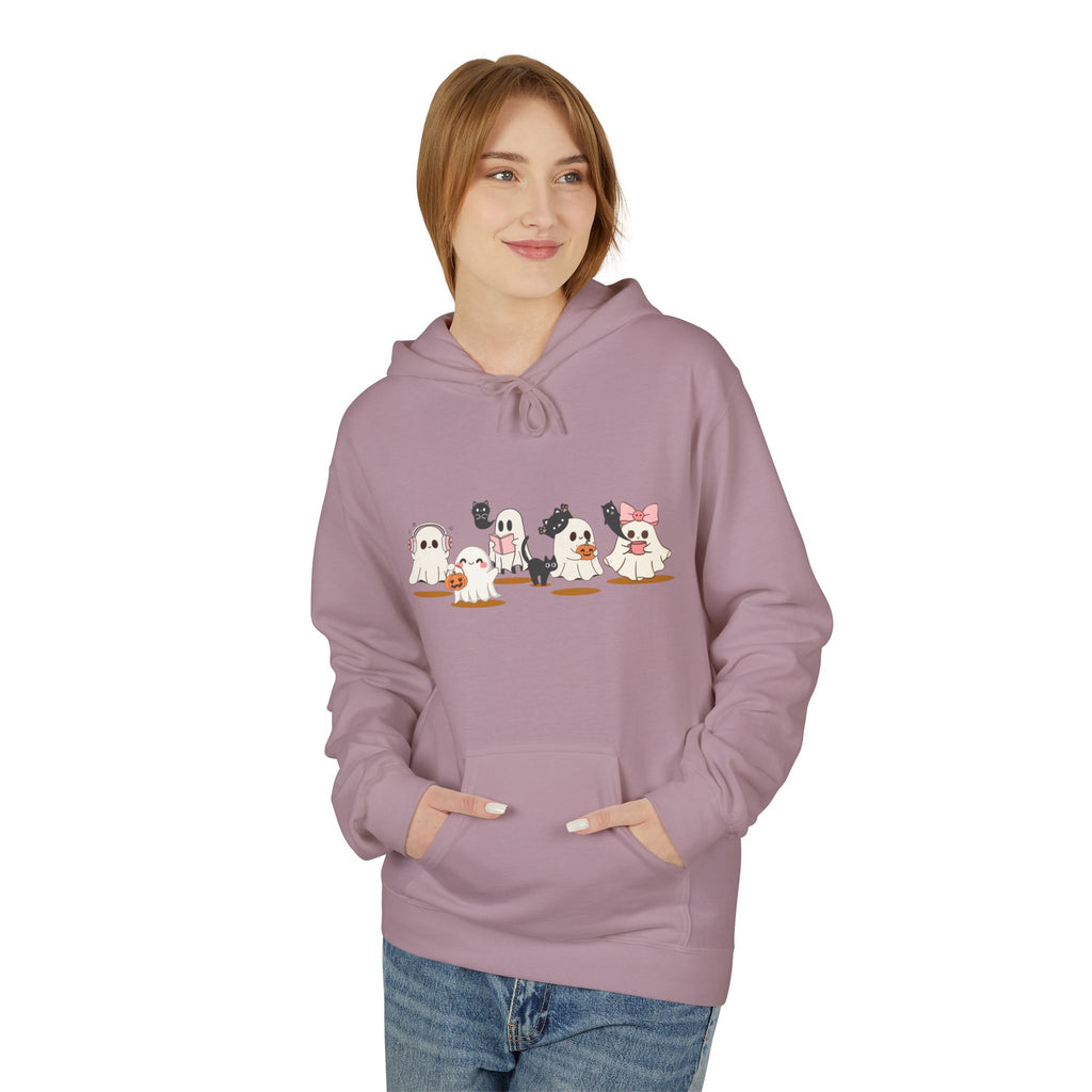 Ghost Reading, Coffee, Music y Cat Sweater, Halloween Sweatshirt for Book Lovers, Teachers y Librarians, Spooky Cute Gift