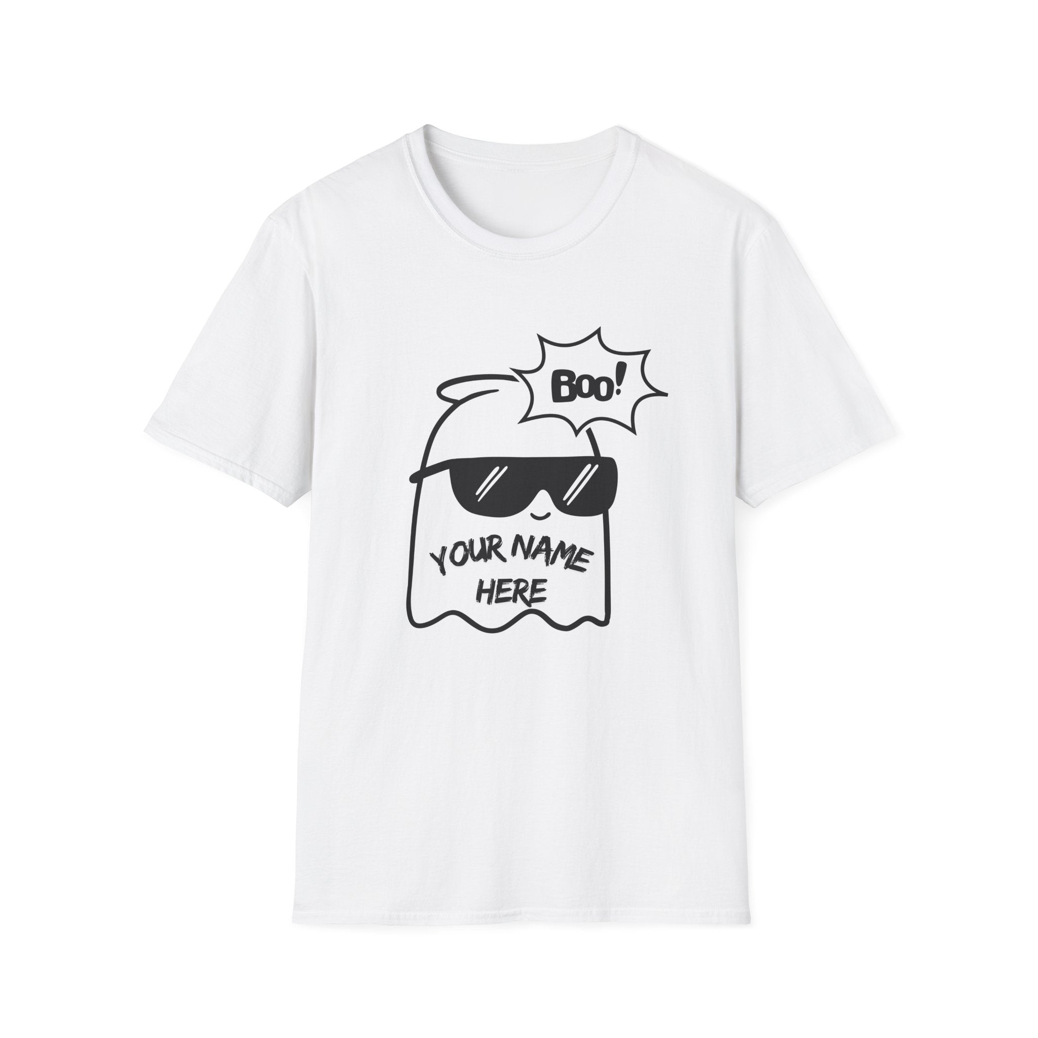 Customizable Ghost T-Shirt for Stylish Families - Personalized Halloween Tee, Cool Family Shirt, Fun Ghost Design, Unisex Halloween Costume,