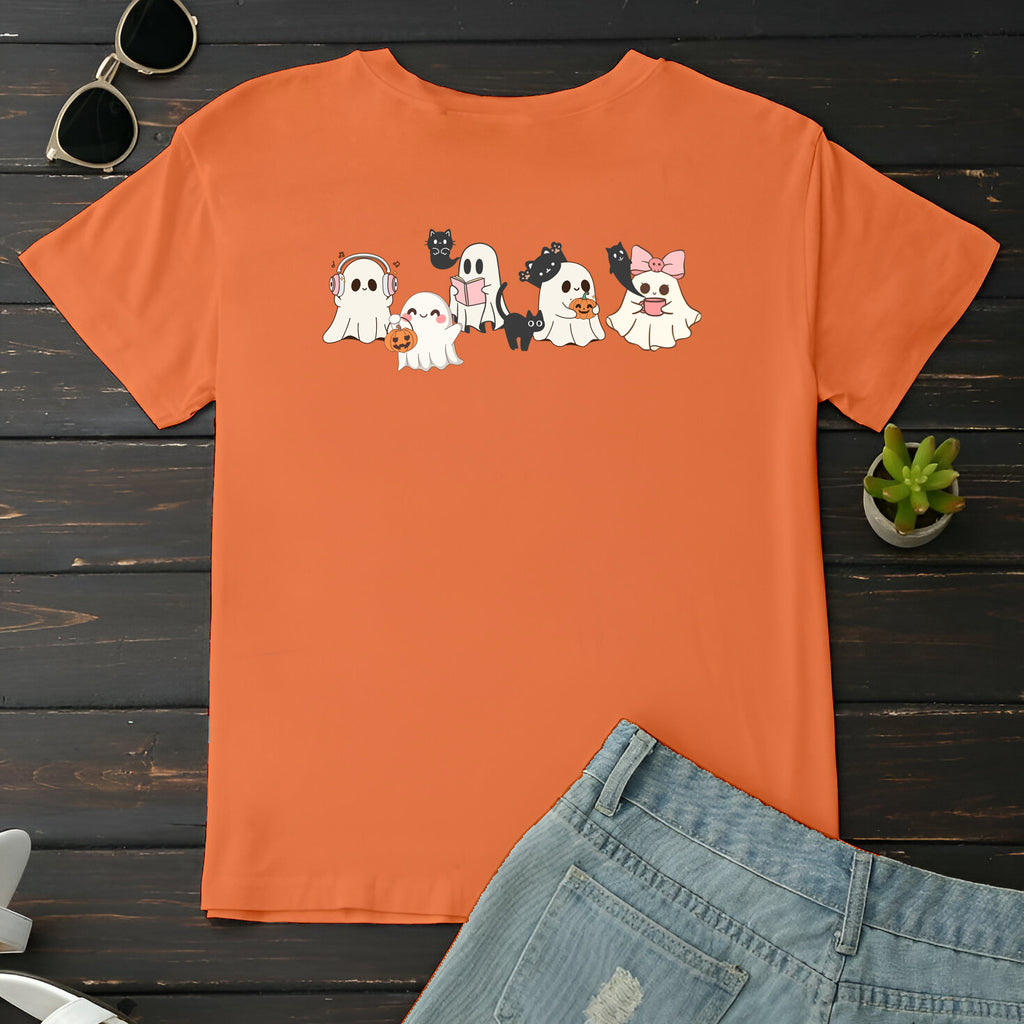 Gothic Ghosts Unisex T-shirt, Halloween Gift, Unique Colorful Tee, Ghost Hobbies Shirt, Spooky Clothing