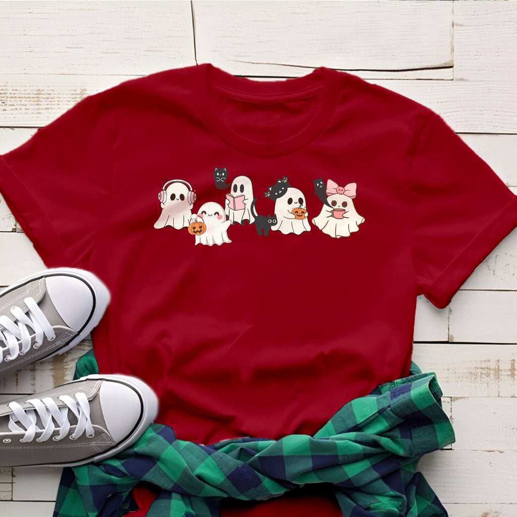 Gothic Ghosts Unisex T-shirt, Halloween Gift, Unique Colorful Tee, Ghost Hobbies Shirt, Spooky Clothing