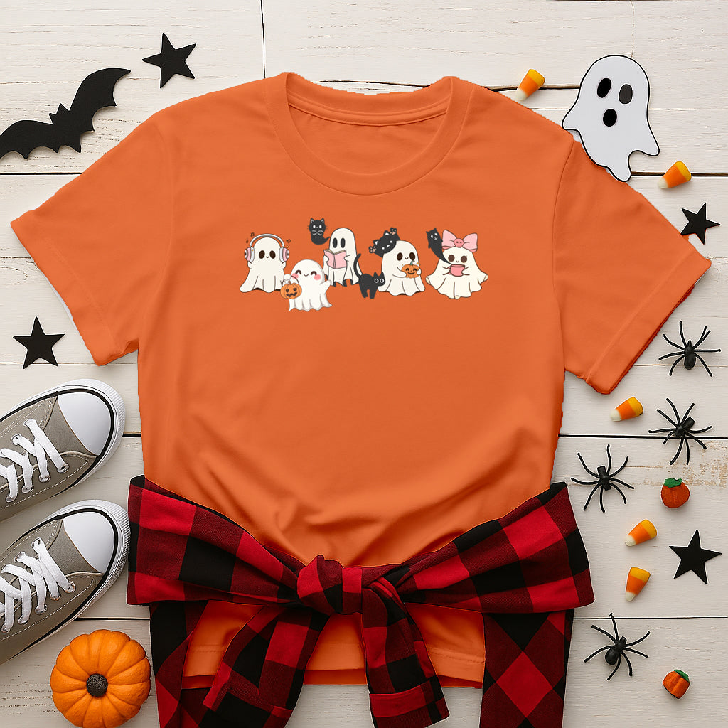 Gothic Ghosts Unisex T-shirt, Halloween Gift, Unique Colorful Tee, Ghost Hobbies Shirt, Spooky Clothing