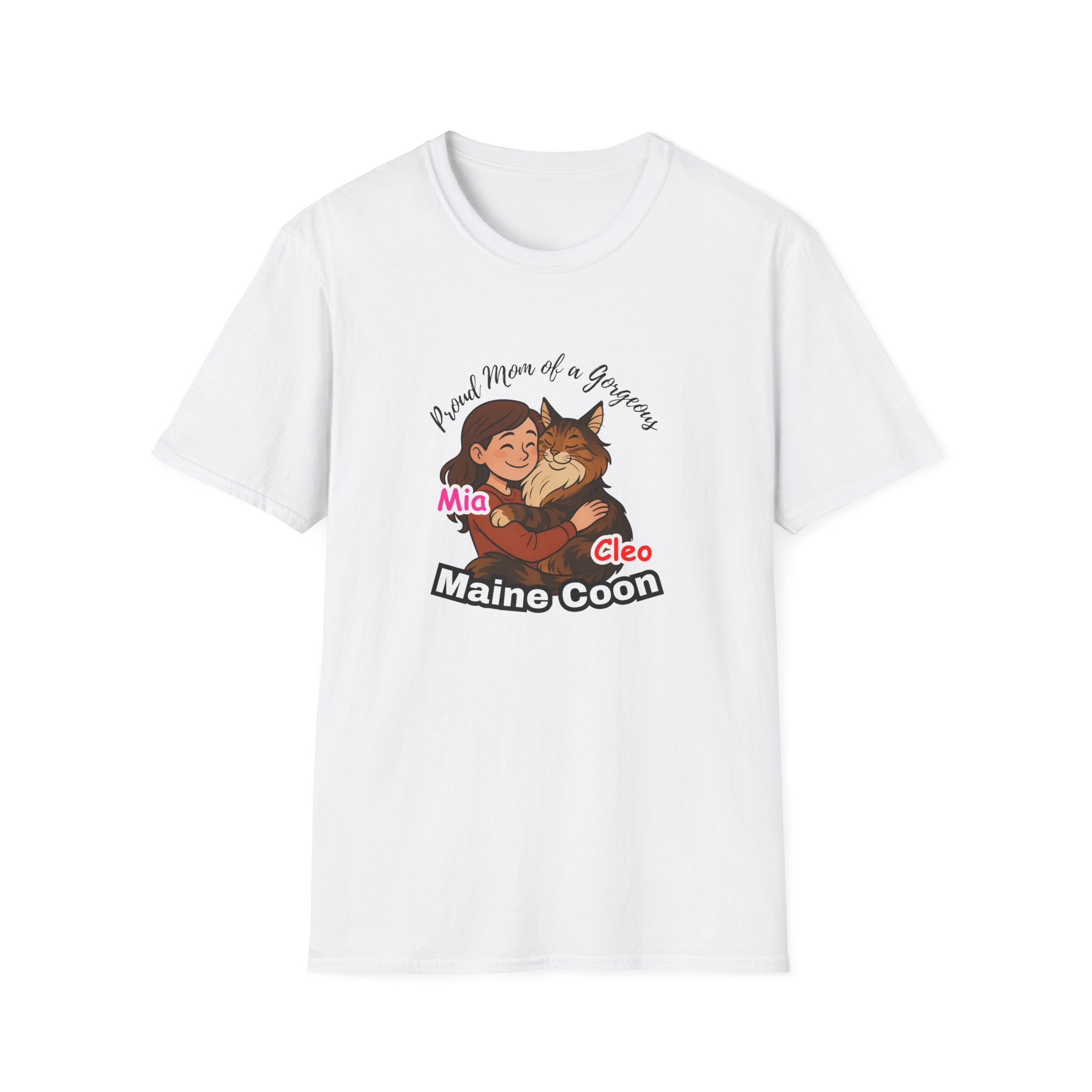 Cute Cat Lover T-Shirt: Perfect for Pet Parents, Gift for Cat Owners, Animal Lovers, Maine Coon Owners, Funny Cat Mom Shirt