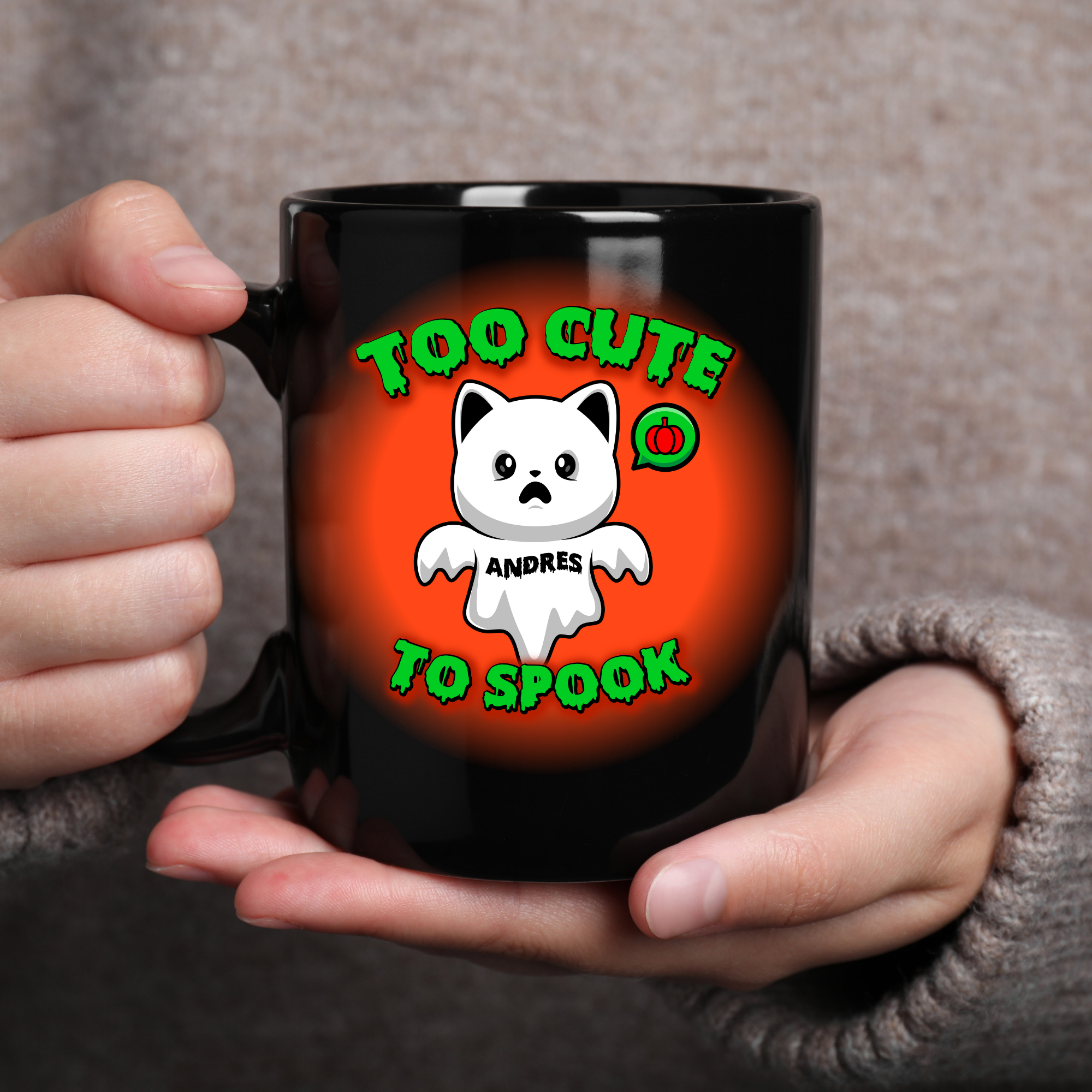 Cute Halloween Mug, Perfect Gift for Cat Lovers, Fun Coffee Cup, Spooky Decor, Personalized Drinkware