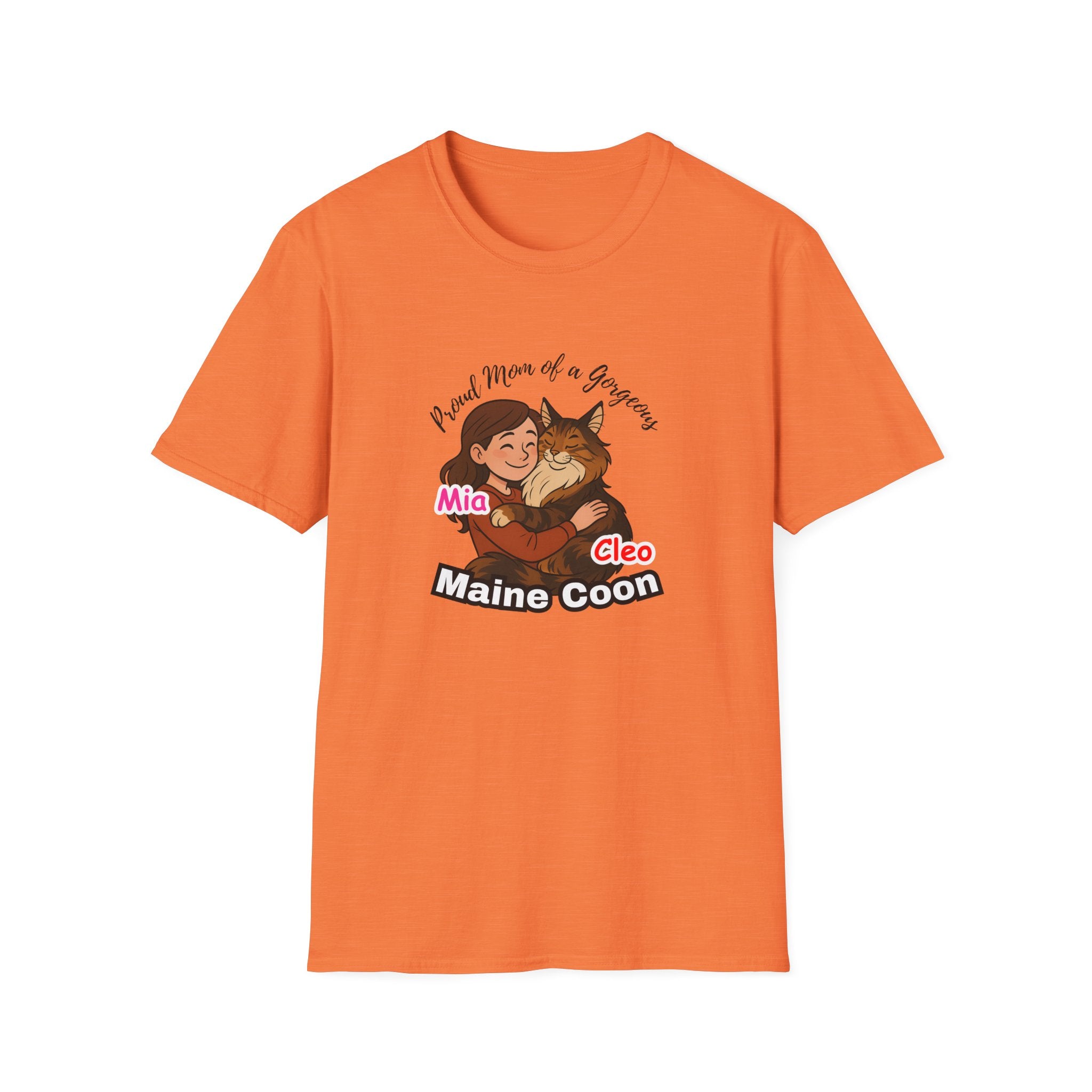 Cute Cat Lover T-Shirt: Perfect for Pet Parents, Gift for Cat Owners, Animal Lovers, Maine Coon Owners, Funny Cat Mom Shirt