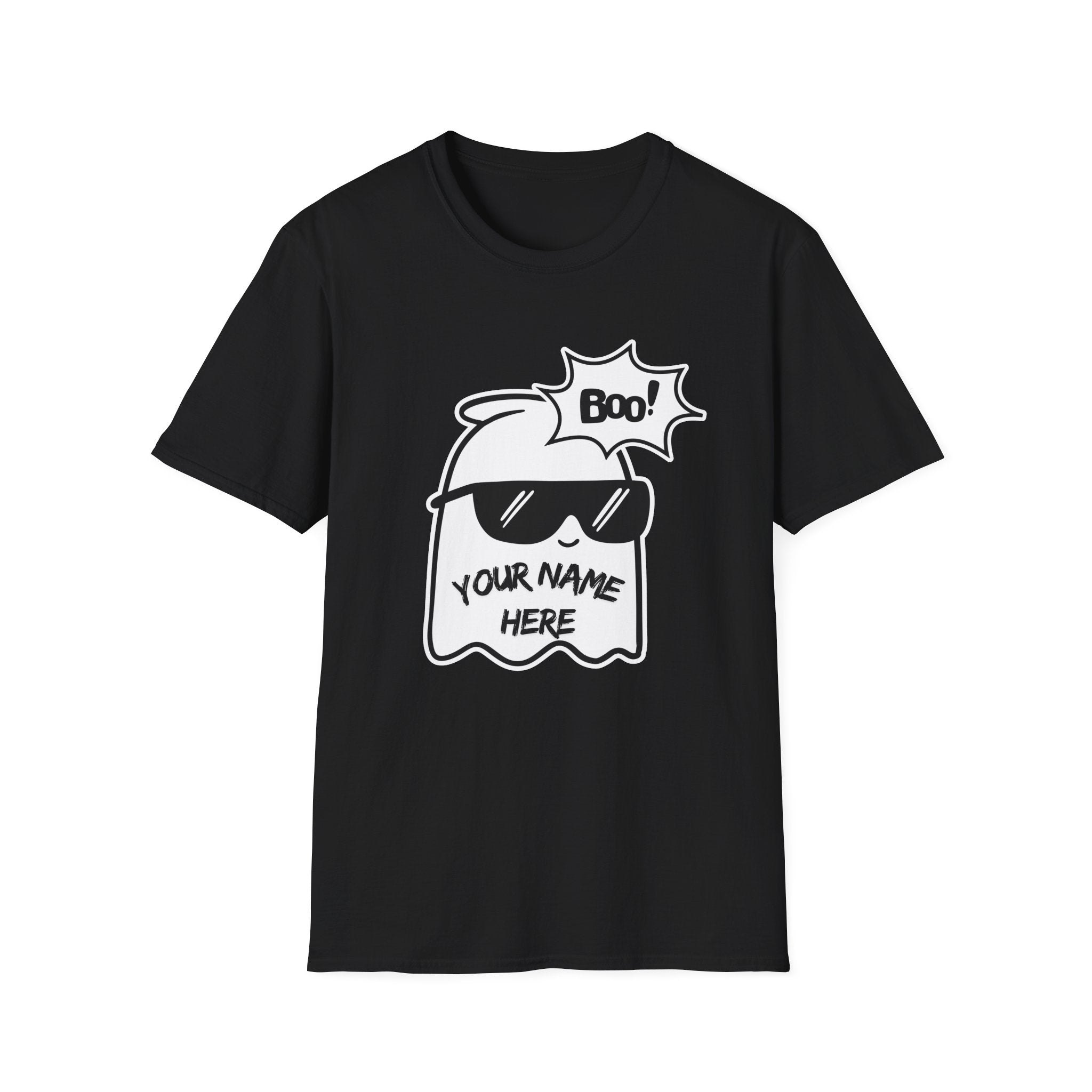 Customizable Ghost T-Shirt for Stylish Families - Personalized Halloween Tee, Cool Family Shirt, Fun Ghost Design, Unisex Halloween Costume,