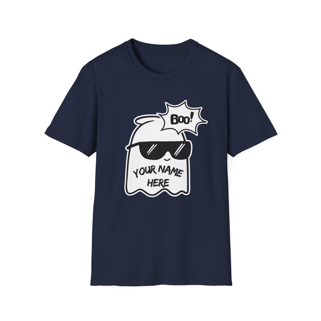 Customizable Ghost T-Shirt for Stylish Families - Personalized Halloween Tee, Cool Family Shirt, Fun Ghost Design, Unisex Halloween Costume,