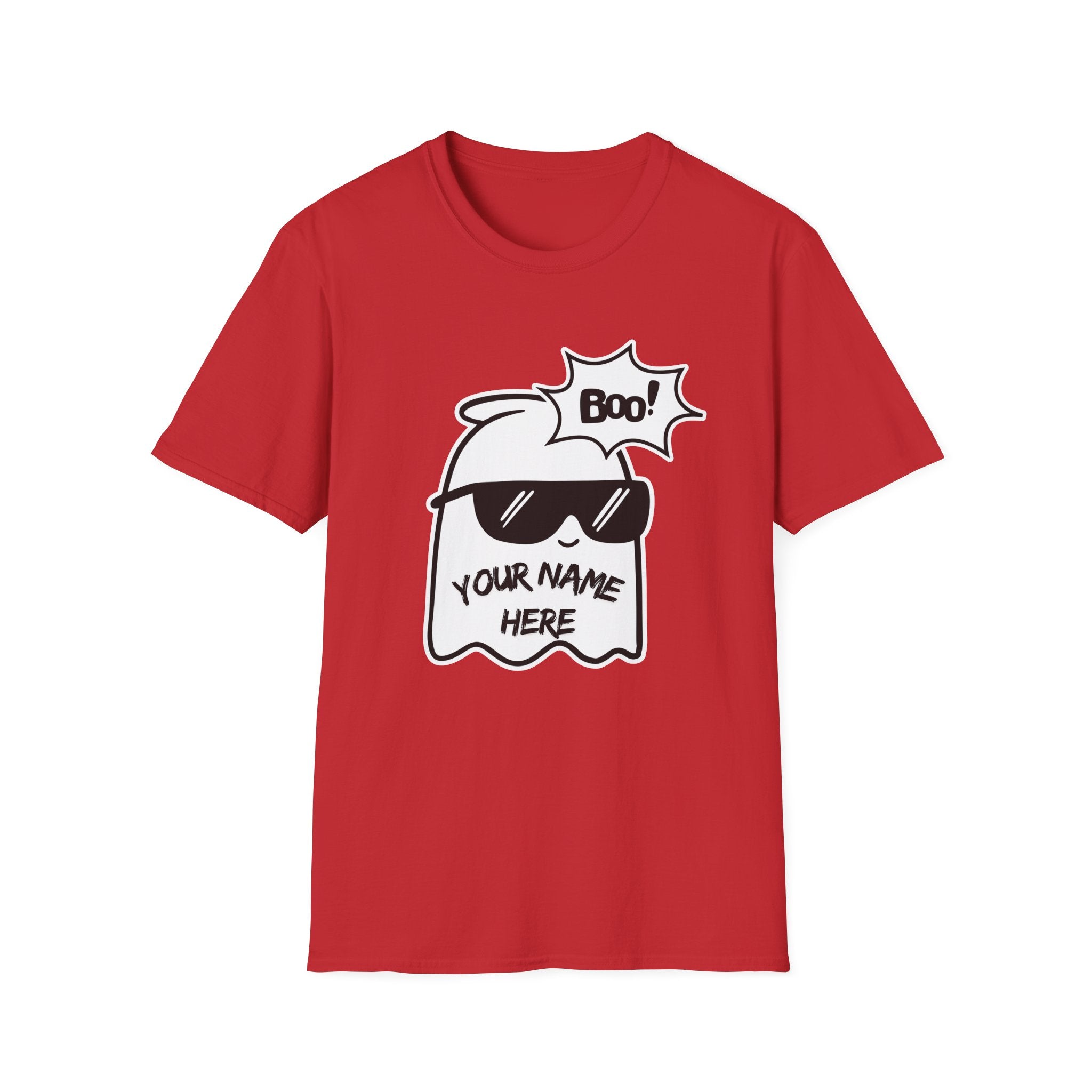 Customizable Ghost T-Shirt for Stylish Families - Personalized Halloween Tee, Cool Family Shirt, Fun Ghost Design, Unisex Halloween Costume,