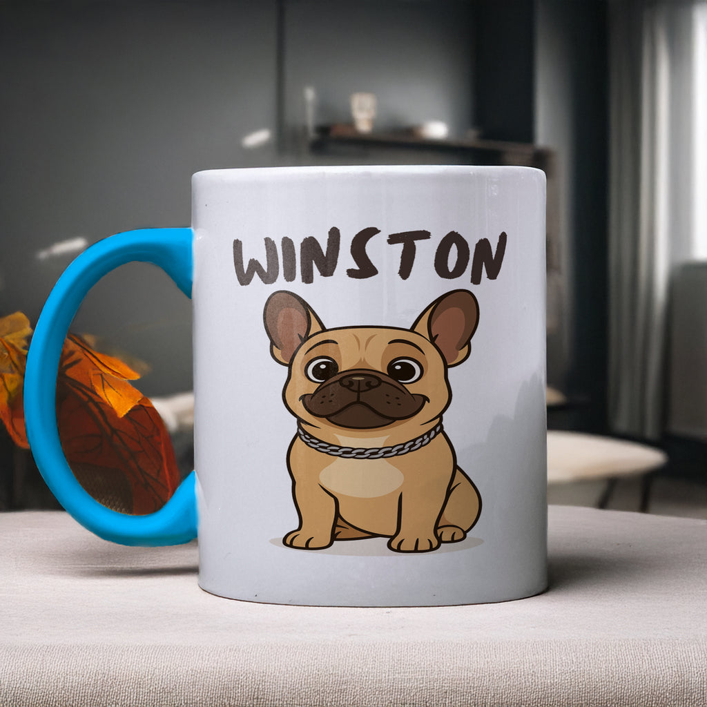 Cute French Bulldog Coffee Mug - Pet Lover Gift, Dog Owner Mug, Winston Mug, Personalized Pet Cup, Funny Dog Gift